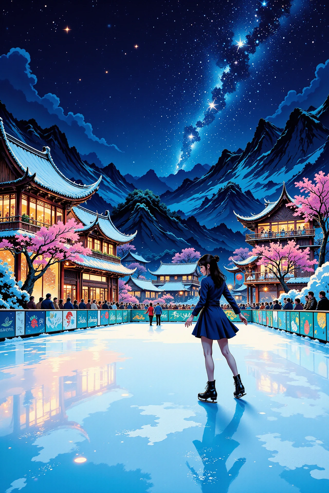 00126-skating rink beautiful anime landscape bright luminous night by Edurock.webp